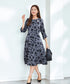 【安田美沙子さん着用 / 新色追加】 フラワーフロッキーワンピース
