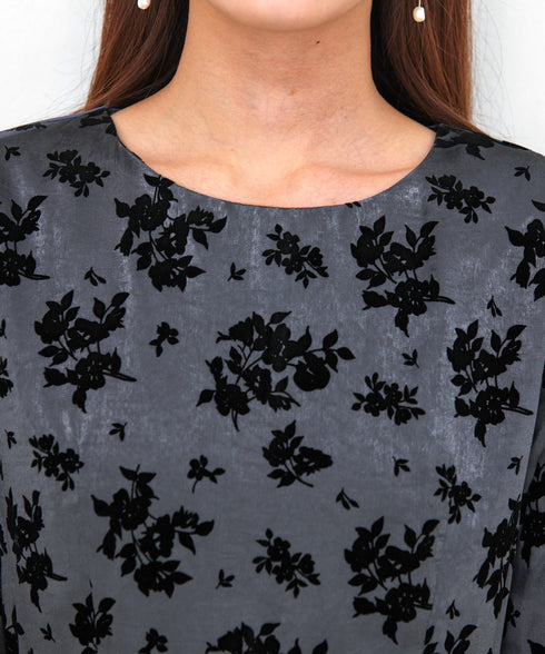 【安田美沙子さん着用 / 新色追加】 フラワーフロッキーワンピース