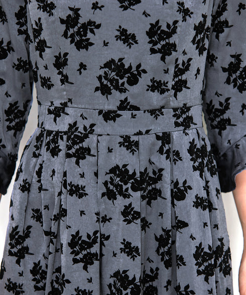 【安田美沙子さん着用 / 新色追加】 フラワーフロッキーワンピース