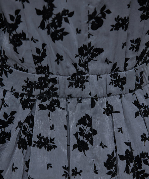 【安田美沙子さん着用 / 新色追加】 フラワーフロッキーワンピース