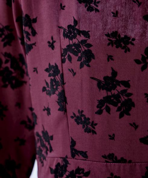 【安田美沙子さん着用 / 新色追加】 フラワーフロッキーワンピース