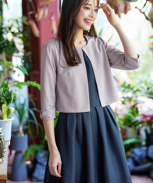 【アウトレット】ツイードタックワンピース