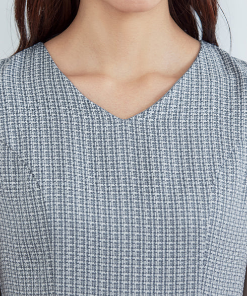 【アウトレット】ツイードタックワンピース