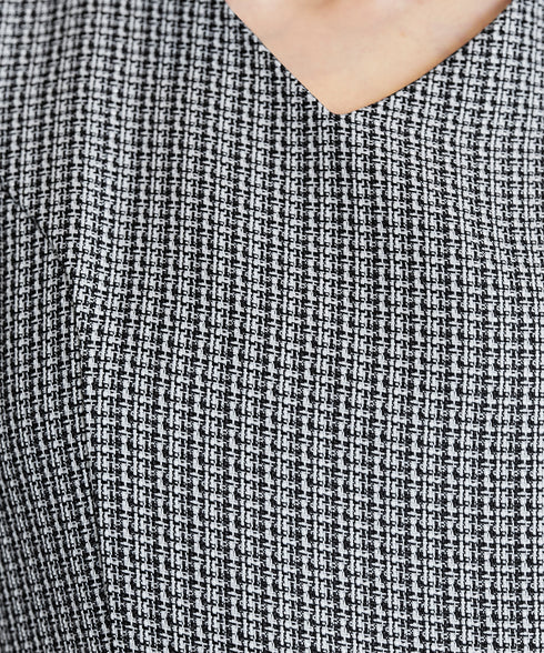 【アウトレット】ツイードタックワンピース