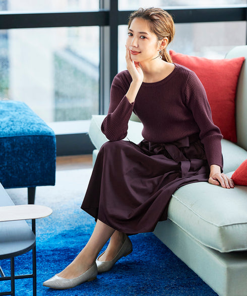 【アウトレット】タフタスカートドッキングワンピース