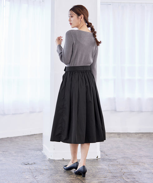 【アウトレット】タフタスカートドッキングワンピース