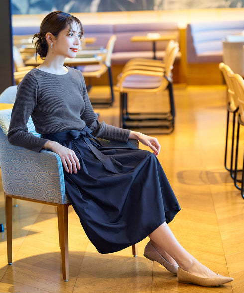 【アウトレット】タフタスカートドッキングワンピース