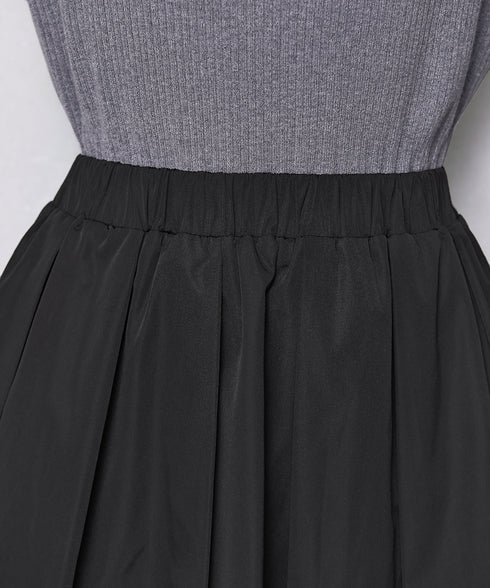 【アウトレット】タフタスカートドッキングワンピース