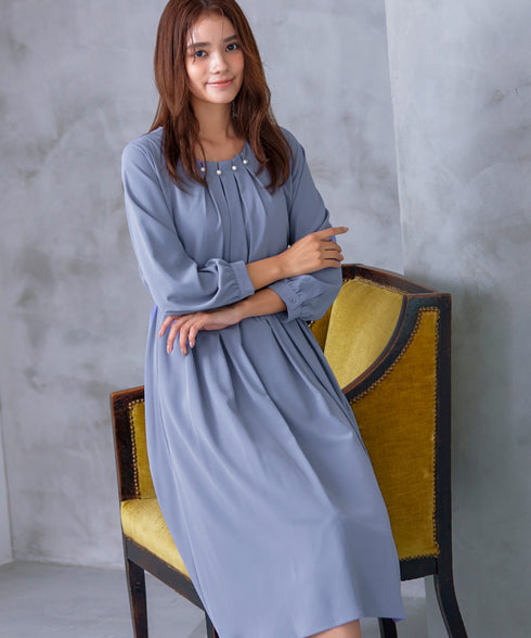 【アウトレット】タックパールワンピース