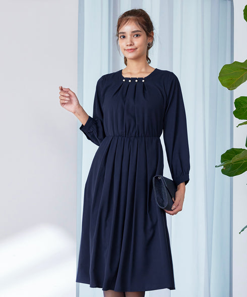 【アウトレット】タックパールワンピース