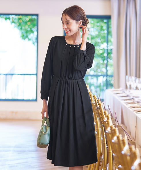 【アウトレット】タックパールワンピース