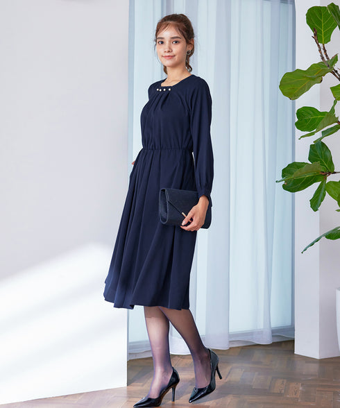 【アウトレット】タックパールワンピース