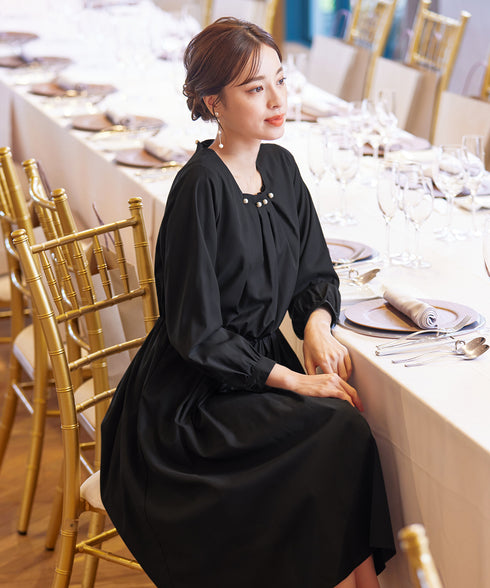 【アウトレット】タックパールワンピース