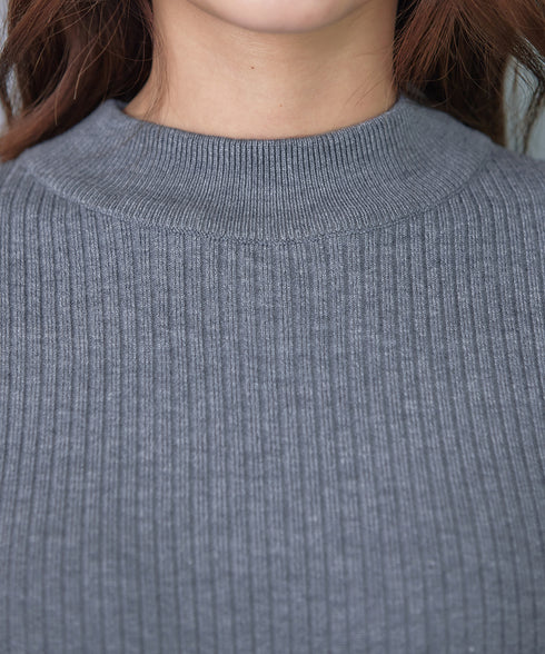 【アウトレット】千鳥柄ニットプリーツワンピース