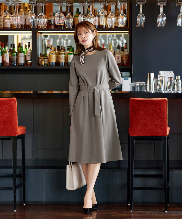 【アウトレット】【GOLD LABEL】パールボタン付きポンチワンピース