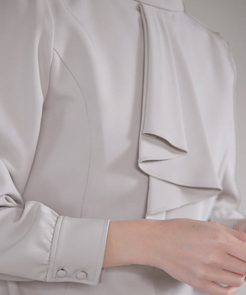 【アウトレット / ダブルクロス】フリルドレープワンピース