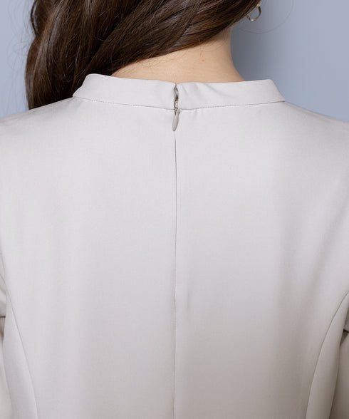 【アウトレット / ダブルクロス】フリルドレープワンピース