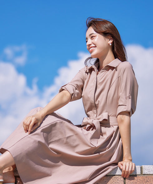 【新色追加】シャツワンピース