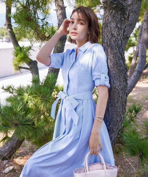 【新色追加】シャツワンピース