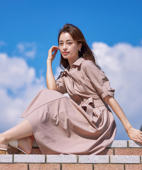 【新色追加】シャツワンピース