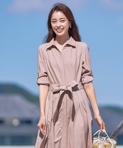 【新色追加】シャツワンピース