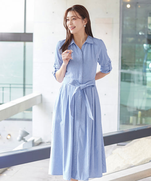 【新色追加】シャツワンピース