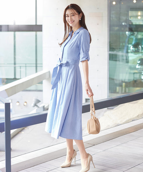 【新色追加】シャツワンピース