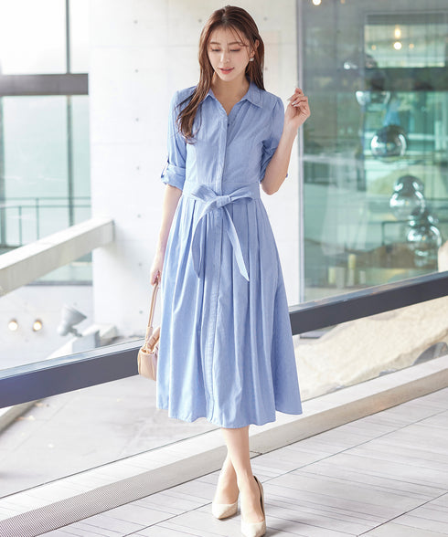 【新色追加】シャツワンピース