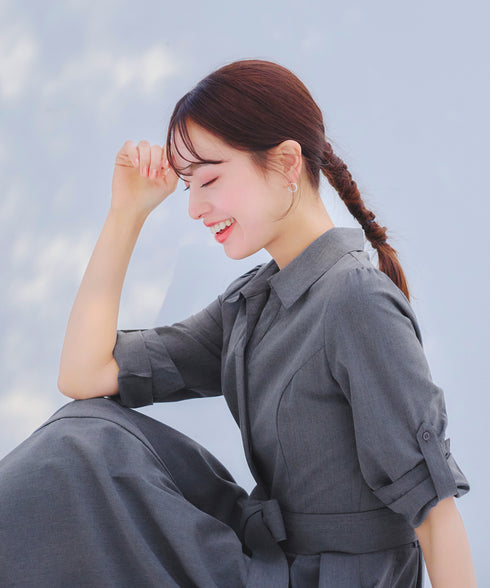 【新色追加】シャツワンピース