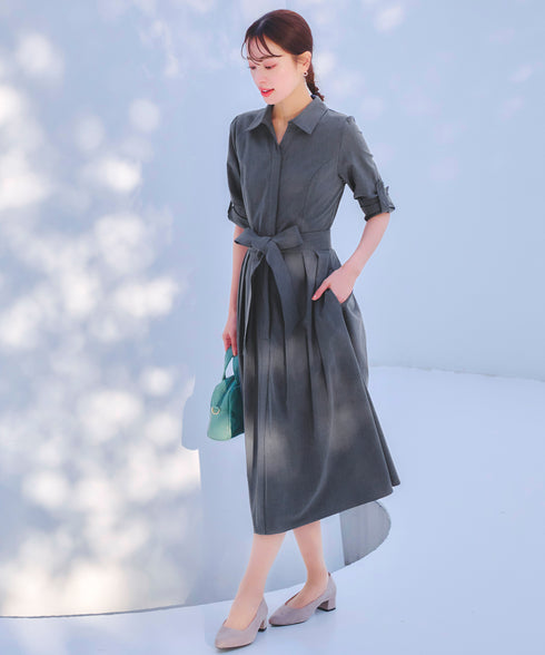 【新色追加】シャツワンピース