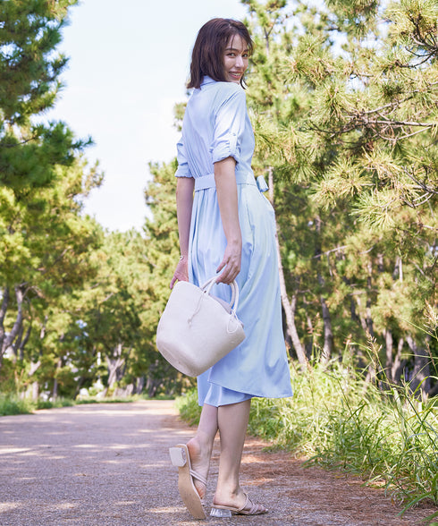 【新色追加】シャツワンピース