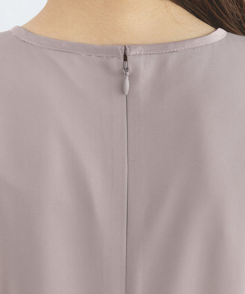 【新色追加】 キーネックフレアワンピース