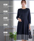 【新色追加】 キーネックフレアワンピース