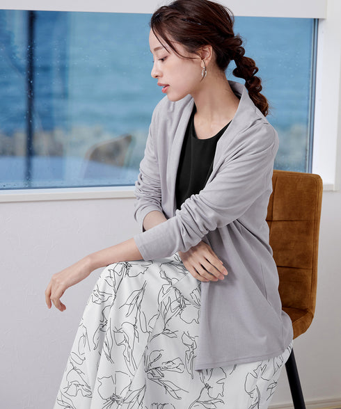 【小倉優子さん着用・新色追加】配色モノトーン柄ワンピース