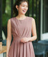 【選べる袖丈】 タックフレアワンピース