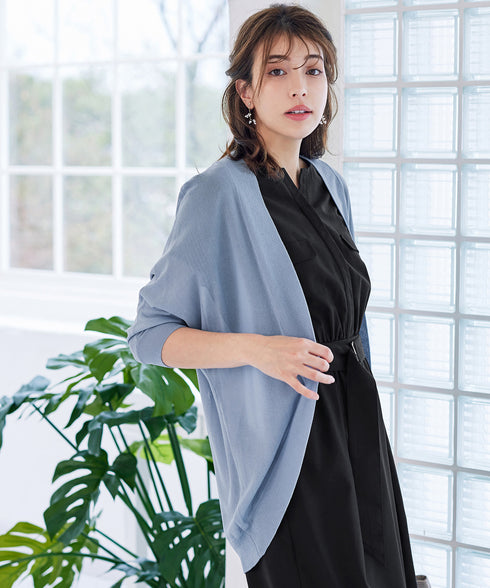 体型カバーも叶うドルマンニットカーディガン