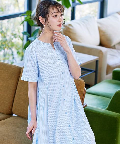 【アウトレット】サイドタックスキッパーシャツワンピース