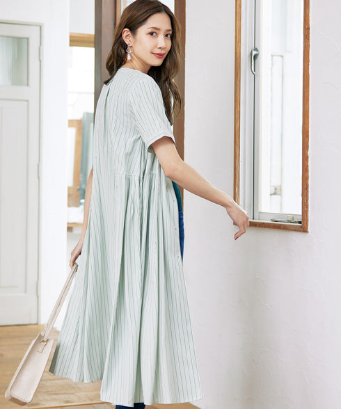 【アウトレット】サイドタックスキッパーシャツワンピース