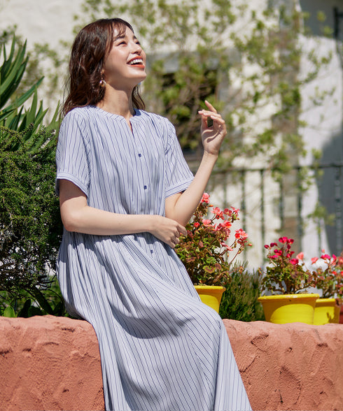 【アウトレット】サイドタックスキッパーシャツワンピース