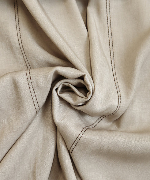 【アウトレット】パフスリーブ配色ステッチワンピース