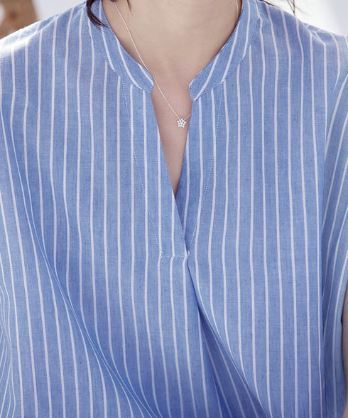 リネンミックススキッパーシャツワンピース