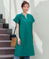 リネンミックススキッパーシャツワンピース
