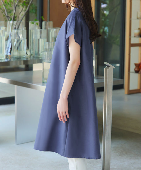 リネンミックススキッパーシャツワンピース