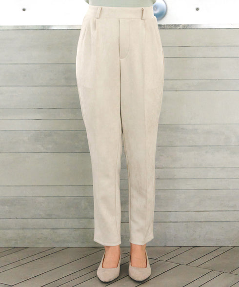 【クリアランスセール】スエードポンチテーパードパンツ