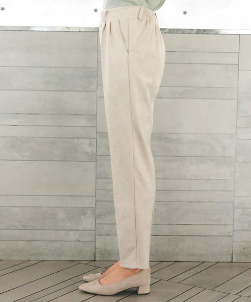 【クリアランスセール】スエードポンチテーパードパンツ