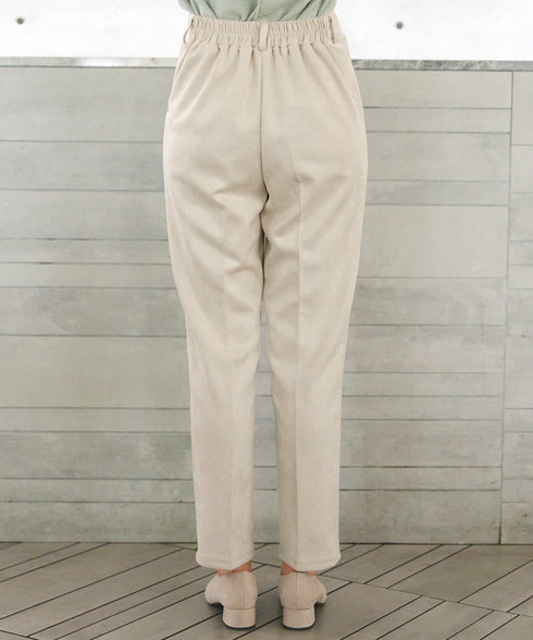 【クリアランスセール】スエードポンチテーパードパンツ