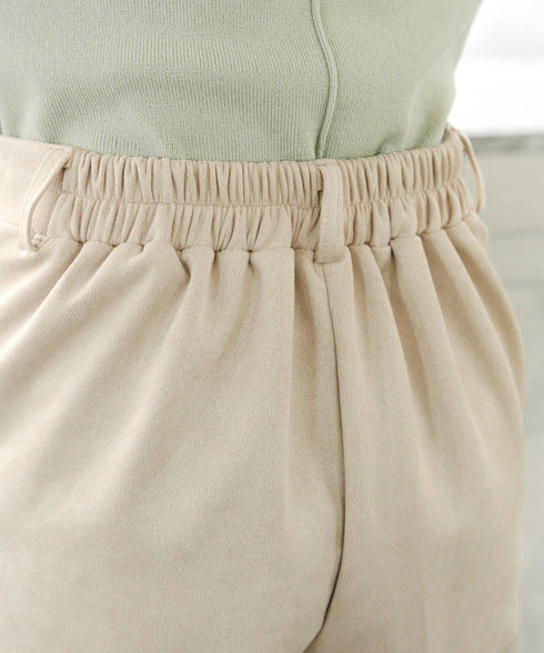 【クリアランスセール】スエードポンチテーパードパンツ