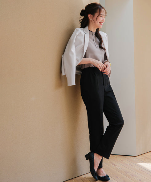 【クリアランスセール】スエードポンチテーパードパンツ