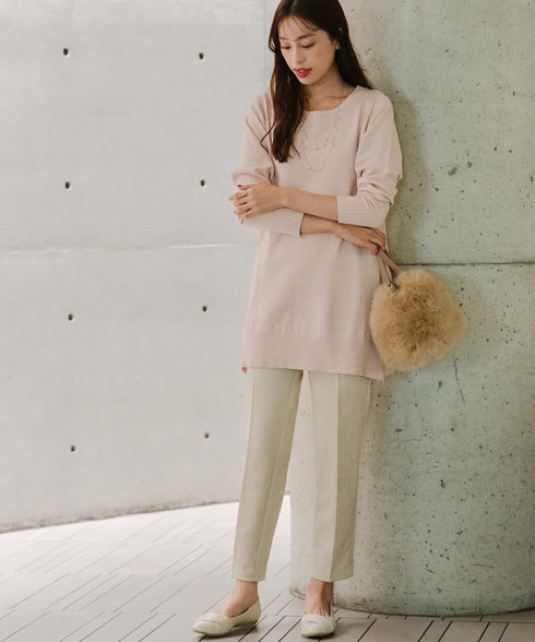 【クリアランスセール】スエードポンチテーパードパンツ