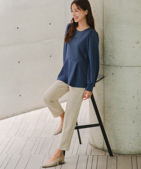 【クリアランスセール】スエードポンチテーパードパンツ